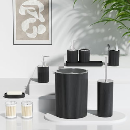 Black Bathroom Accessories Set - Image 6