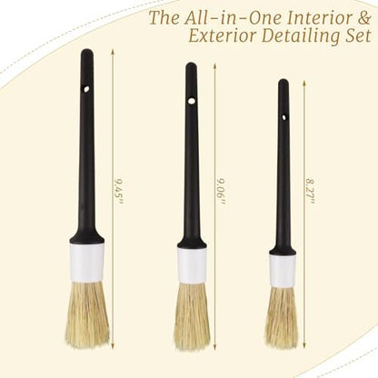 ZUFECY 3-Pack Car Detailing Brushes, and Tight Crevices - Image 6