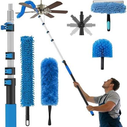 20FT Reach Extendable Ceiling Duster Kit by Veebuyla