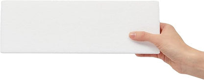 Juvale Foam Rectangle Blocks for Crafts - 12 in x 4 in x 1 in, White, 12 Pack - Cuttable & Paintable for Diorama Foam Boards & Sheets, Model Making & School Projects