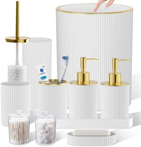 White Bathroom Accessories Set by LetUsMakeHomeYourFavoriteDestination