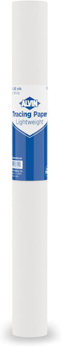 ALVIN 55W-A Lightweight Tracing Paper Roll, White, Suitable with Ink, Charcoal, Felt Tip Pen, for Sketching or Detailing - 12 Inches, 20 Yards, 1-inch Core