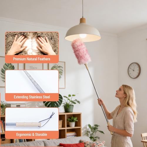 Lambswool Duster Extendable 22–55 Inch Natural Wool Duster - Image 5