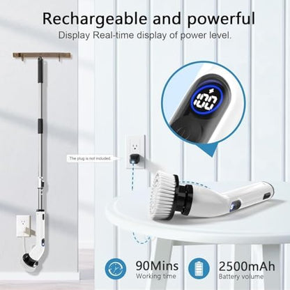 TUYU Electric Spin Scrubber, 8 Replaceable Brush Heads - Image 5