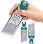 3 Pack 2" Angled Paint Brush Set, Synthetic Bristles, Rubber Short Handle by Pinstone
