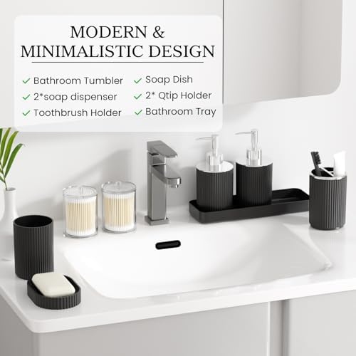 Black Bathroom Accessories Set - Image 5