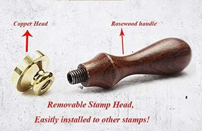 Vintage Santa Claus Monogram Wedding Wax Seal Stamp Kit Wooden Handle Melting Spoon Stick Wood Christmas Gift Box Set Invitation Gift Wrap Sealing Wax Seal Stamp Set