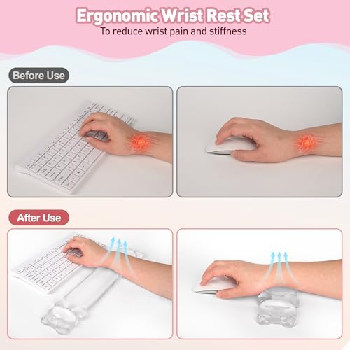 Gel Keyboard and Mouse Wrist Rest Set, Wrist pad - Image 4