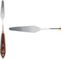 Creative Mark Stainless Steel Palette Knife Painting Tools - Paint Palette with Wooden Handle - Variety of Shapes and Sizes - 40T, 3 in