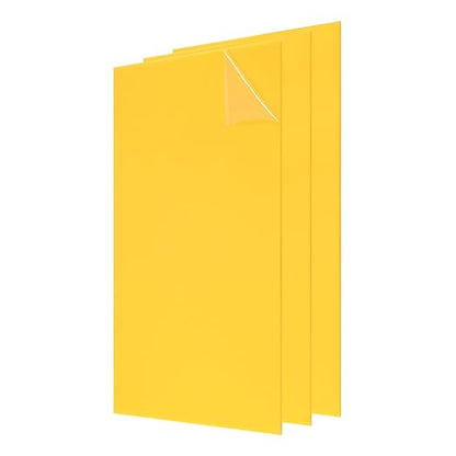 uxcell 3Pcs Acrylic Sheets 12x6 Inch Acrylic Panel 1/8 Inch-3mm Plastic Board for Picture Frames Sign Holders DIY Display Projects Craft, Yellow