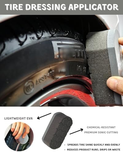 oesee 7PCS Pro-Grade Wheel Cleaning Kit: Long Handle Soft Wheel Brushes - Image 4