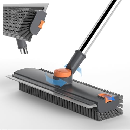 Pool Scrub Brush with 52" Pole, 3 in 1 Pool Cleaning Brush with Squeegee by UTBAMST