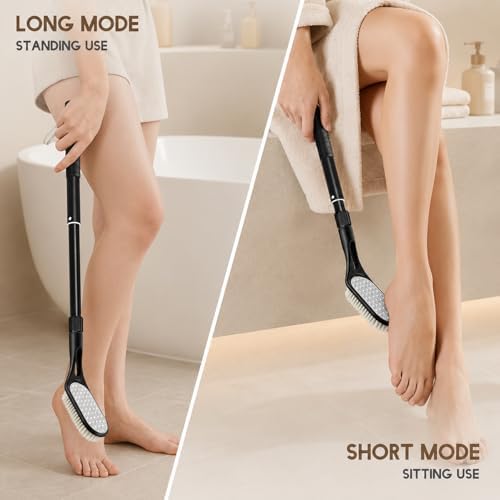 Long Handle Foot Scrubber for Shower, Extendable Foot Brush - Image 5