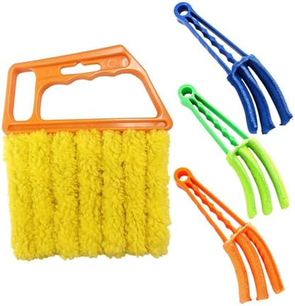 4 Pcs Window Venetian Blind Cleaner Duster Tool, Reusable 7 Finger Dusters by Unknown