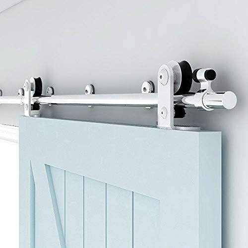 TSMST 12FT Sliding Barn Door Hardware Kit, Top Mount Stainless Steel Heavy Duty - Image 2