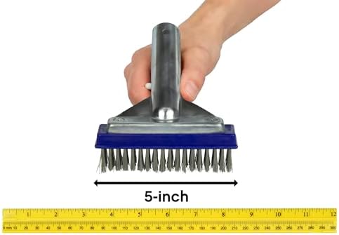 Poolmaster 5-Inch Stainless Steel Pool Algae Detail Brush, Heavy-Duty Aluminum - Image 4