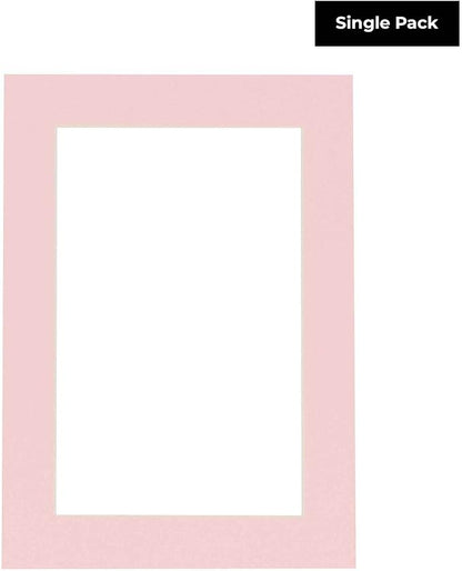 6x8 Mat for 8x10 Frame - Precut Mat Board Acid-Free Soft Pink 6x8 Photo Matte Made to Fit a 8x10 Picture Frame, Premium Matboard for Family Photos, Show Kits, Art, Picture Framing, Pack of 1 Mat