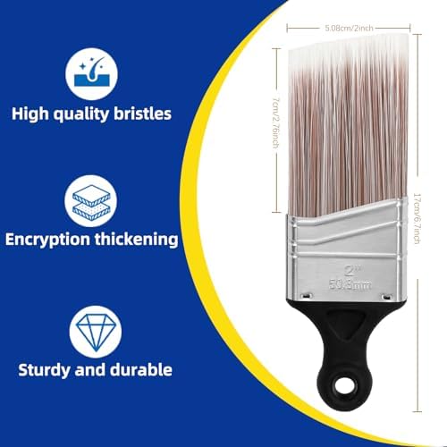 Wesquer 3-Pack Short Handle Angle Paint Brushes - Image 2
