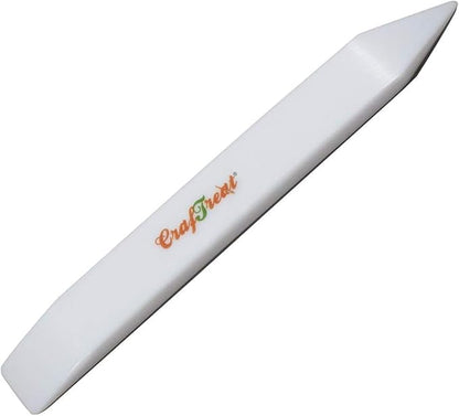 CrafTreat Teflon Bone Folder and Scoring Tool - Large Bone Folder - Paper Scorer for Paper Crafting, Bookbinding, Scrapbooking - Leather Burnishing Tool - Smooth, Ergonomic Tools (Large 1 pc)