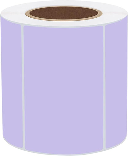 STARLIBOO 3x2 inch Direct Thermal Label Stickers for Barcode, Address, Compatible with Rollo Label Printer & Zebra Desktop Printers (Purple)