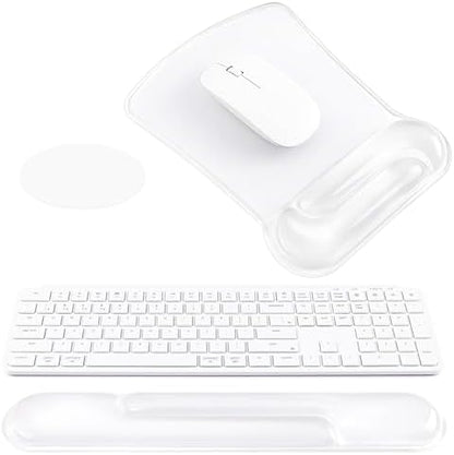 Ospelelf Clear Mouse Pad with Wrist Rest and Ergonomic Gel Keyboard Hand Wrist by OspelelfOfficeSupplies