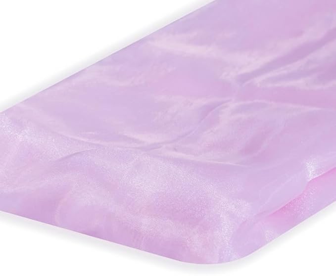 Fynite Baby Pink Organza Fabric by The Yard | 10 Yard Long | 44" Wide | Bridal Soft Sheer Organza Tulle for DIY Wedding Dress Fashion Craft Decorations