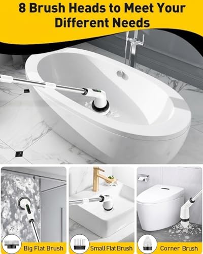 Electric Spin Scrubber for Bathroom, Shower Scrubber - Image 4