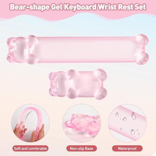 Gel Keyboard and Mouse Wrist Rest Set – Clear Wrist Rest - Image 5