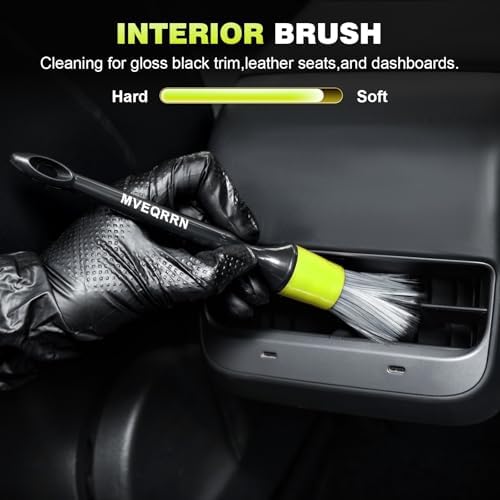 MVEQRRN 7PCS Car Detailing Brush Set, Boars Hair Detail Brush kit - Image 3