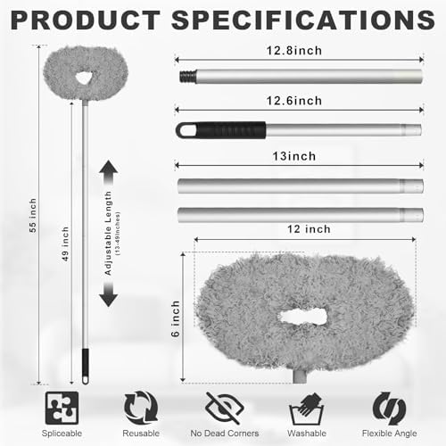 Storystore Ceiling Fan Cleaner Duster, Adjustable Microfiber Duster - Image 2