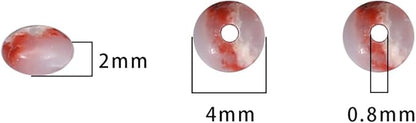 Natural Shoushan Disk Stone Beads 4x2mm 160pcs Rondelle Loose Semi Gemstone Beads for Jewelry Making Design
