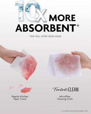 Fantasticlean Microfiber Cleaning Cloth Rolls- 675 Sheets - Image 3