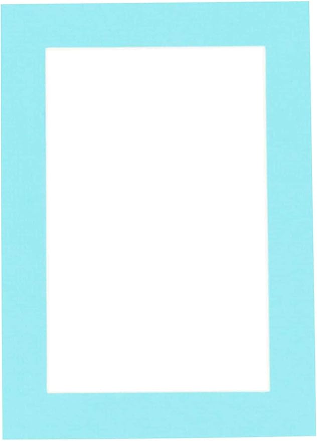 Pack of 25 Acid Free 11x14 Mats Bevel Cut for 8.5x11 Photos - Aquamarine Blue Precut Matboards For Pictures, Photos, Framing - 4-ply Thickness