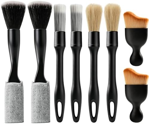 8PCS Car Detailing Brush Set, Car Interior and Exterior Soft Bristle Cleaning by Unknown