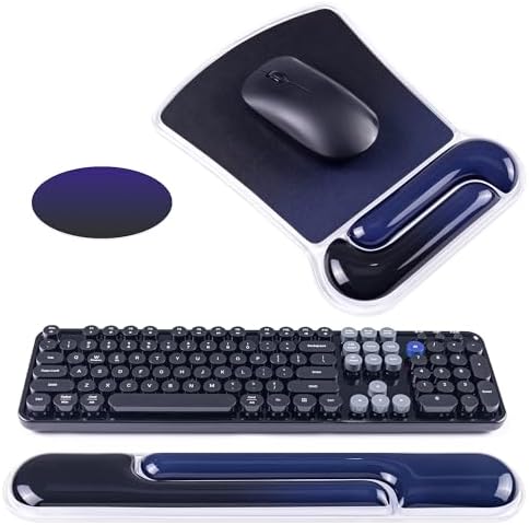 Ospelelf Mouse Pad with Wrist Rest and Ergonomic Gel Keyboard Hand Wrist by OspelelfOfficeSupplies