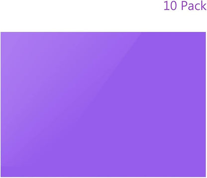 DMiotech 10Pcs Correction Gel Light Filter Overlay Transparent Plastic PVC Sheets Purple for Photo，Film,Video