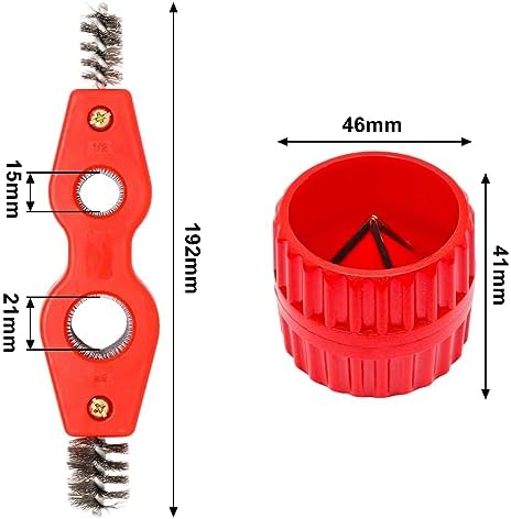 4 Pcs 4-in-1 Copper Pipe Cleaner & Tube Reamer Set, 1/2" & 3/4" Copper Pipe - Image 2