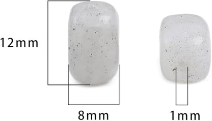 Natural Spectrolite Cuboid Stone Loose Semi Gemstone Beads for Jewelry Making 8mmx12mm 38cm/Strand