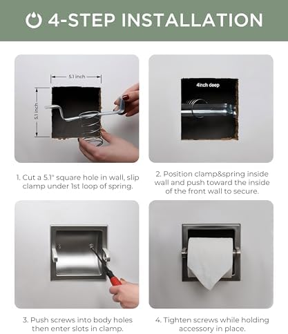 FORIOUS Recessed Toilet Paper Holder - Image 6