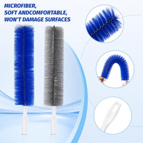 2Pcs Bendable Microfiber Head, Fan Cleaning Brush Bendable Cobweb Duster - Image 5