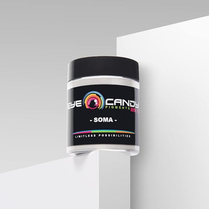 Eye Candy Pigments Premium White Mica Powder - Soma (50gr) - for Epoxy, Resin, Soap, Paint, Woodworking, Acrylic Pouring, Bath Bombs, Fishing Lures - DIY Arts and Crafts Additive