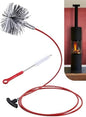 4 Inch Pellet Stove Pipe Cleaning Brush Kit, 10 FT Flexible Steel Rod by FEEKOON