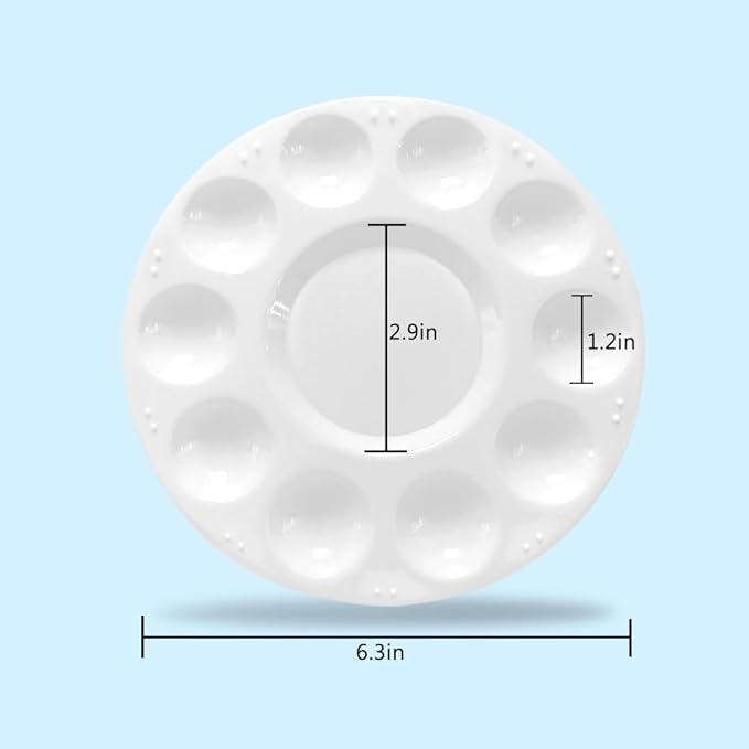 Hulameda 80pcs Paint Tray Palettes, Plastic Round Pallets for Kids or Students,Craft DIY or Have a Birthday Painting Party