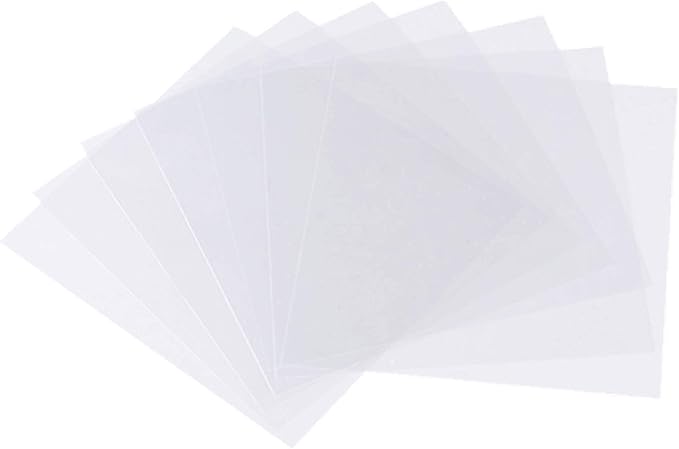 BANLTRE 15 Pieces 7.5 mil Transparency Blank Template Material Stencils Mylar for Cutting Paper Clear Sheet 12 × 12 inch (15-7.5 mil)