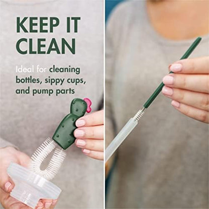 Boon Cacti Bottle Cleaning Brush Set, Terracotta, 4 Piece Set - Image 6