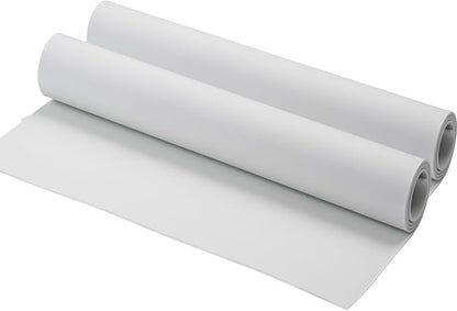 AMZQNART 2Pcs EVA Foam 1mm, Cosplay Foam 16x59 inch White, High Density 90 kg/m³, for Craft Projects Cosplay Costumes, Fake Weapons, Decorations, Christmas, Easter, Thanksgiving, etc.