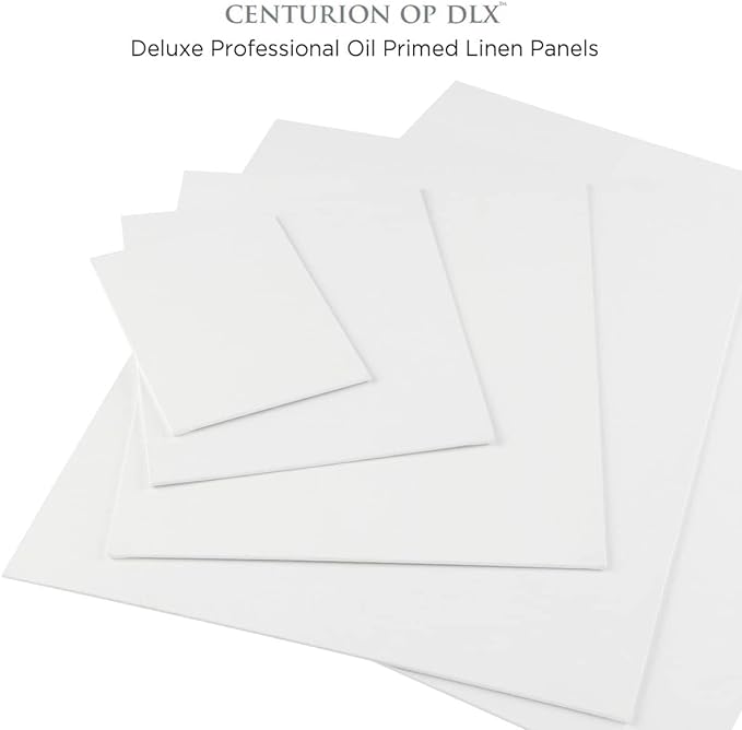 Centurion Deluxe Professional Oil Primed Linen Canvas Panels - 6x8-12 Pack of Linen Canvases for Painting, Artwork and More