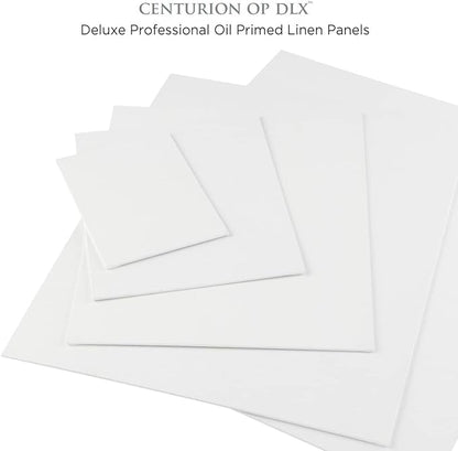 Centurion Deluxe Professional Oil Primed Linen Canvas Panels - 6x8-12 Pack of Linen Canvases for Painting, Artwork and More