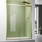 Brushed Gold Glass Shower Door, 45~48" W x 72" H Semi-Frameless Glass Door by Glazenclos