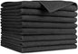 AIDEA Black Microfiber Cleaning Cloth-8PK, Cleaning Rags 12"x 16" Reusable by AIDEAHOME